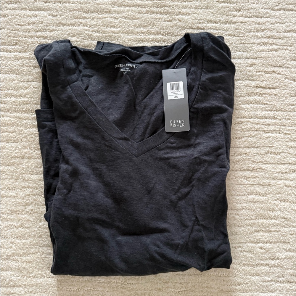 Eileen Fisher womens Grpht V-Neck Tunic